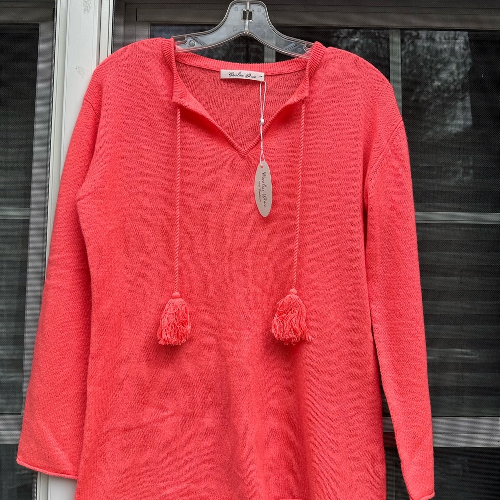 Caroline Grace Cashmere Caftan Tunic Sweater Size S/P New w/ tags